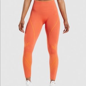 Gymshark Apex Seamless High Rise Leggings Papaya Orange Size Large